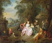 Jean-Baptiste Pater Repose in a Park France oil painting artist